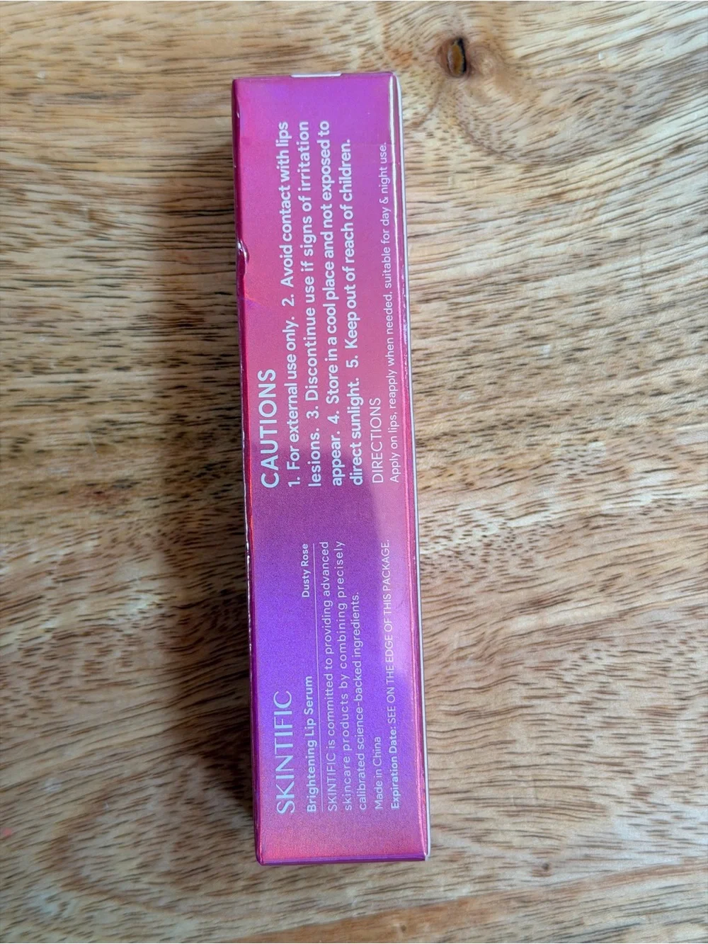 NIB SKINTIFIC Peptide Brightening Lip Serum – Dusty Rose